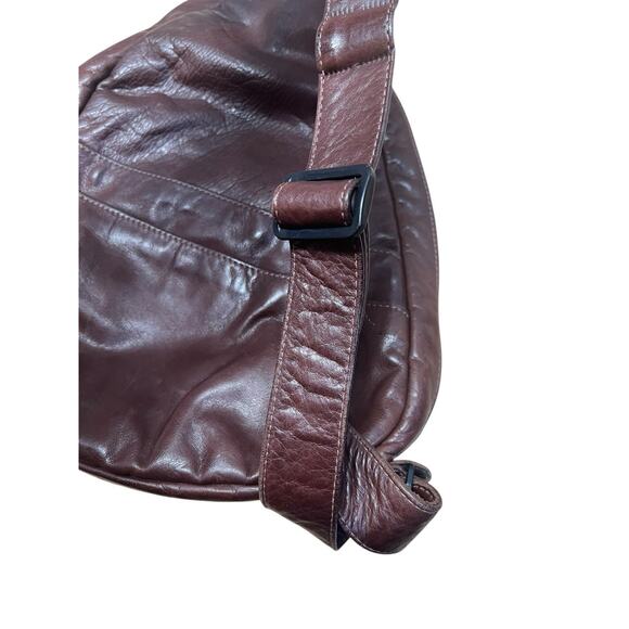 Vintage Unisex Ameri Brown Leather Hiking Healthy Sling Bag 19” USA Made main image 7